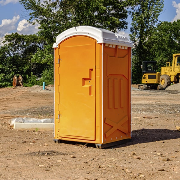 how often are the porta potties cleaned and serviced during a rental period in Winchester CT